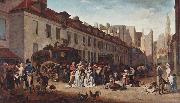 Louis-Leopold Boilly The Arrival of the Diligence (stagecoach) in the Courtyard of the Messageries oil painting picture wholesale